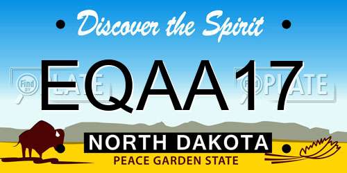 EQAA17 North Dakota License Plate