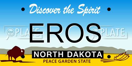 EROS North Dakota License Plate