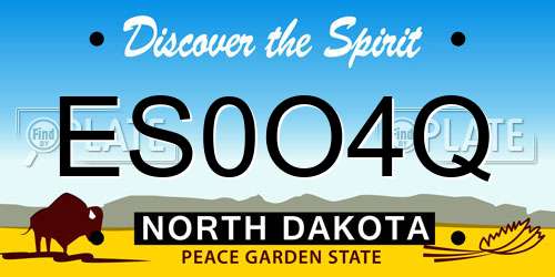ES0O4Q North Dakota License Plate