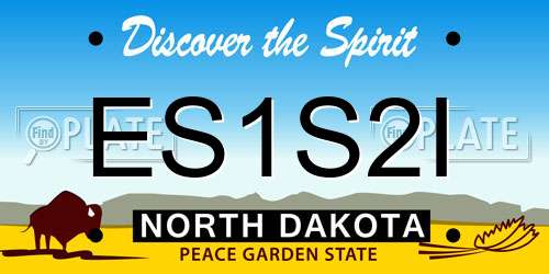 ES1S2I North Dakota License Plate