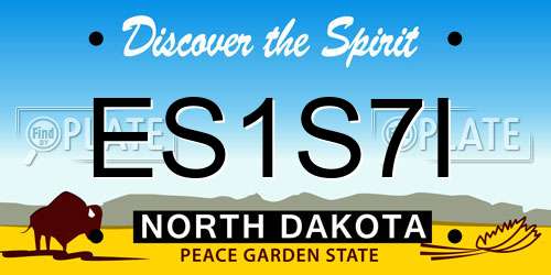 ES1S7I North Dakota License Plate