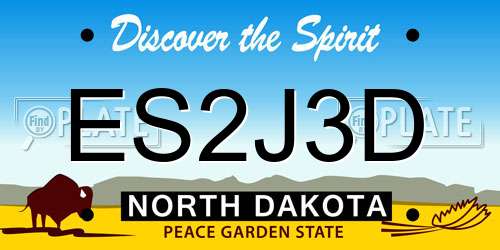 ES2J3D North Dakota License Plate