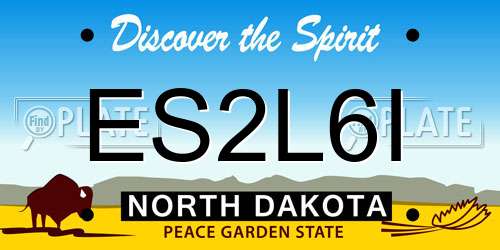 ES2L6I North Dakota License Plate