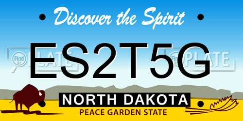 ES2T5G North Dakota License Plate