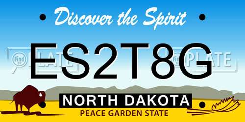 ES2T8G North Dakota License Plate