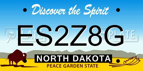 ES2Z8G North Dakota License Plate