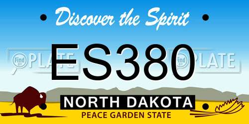 ES380 North Dakota License Plate