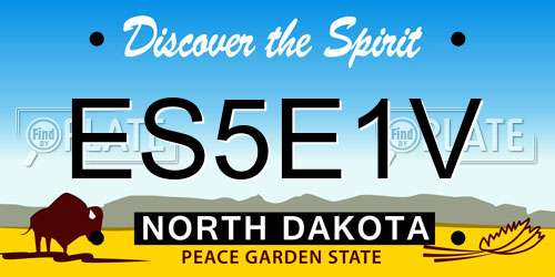ES5E1V North Dakota License Plate
