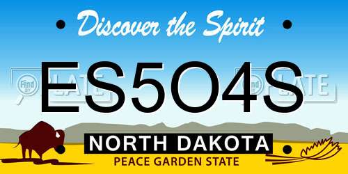 ES5O4S North Dakota License Plate
