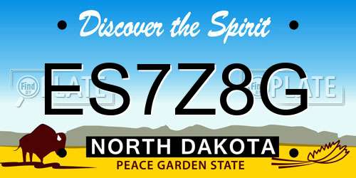 ES7Z8G North Dakota License Plate