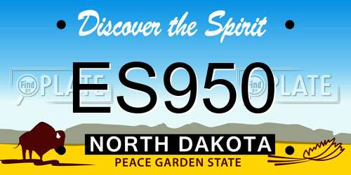 ES950 North Dakota License Plate
