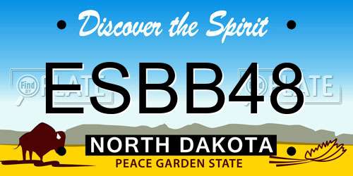 ESBB48 North Dakota License Plate