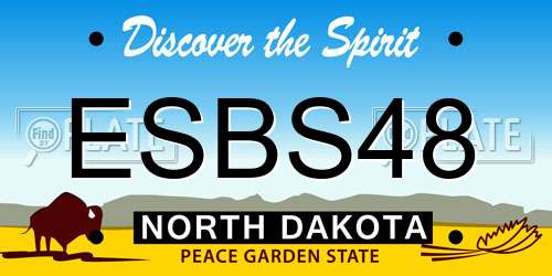 ESBS48 North Dakota License Plate