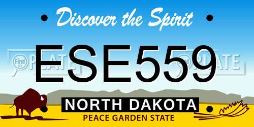 ESE559 North Dakota License Plate