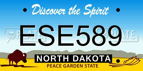 ESE589 North Dakota License Plate