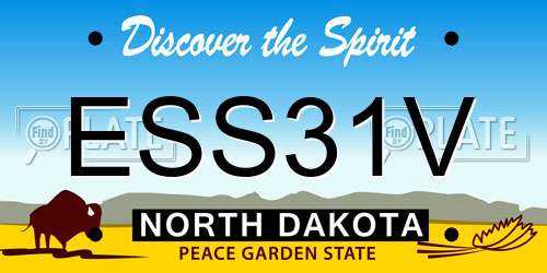 ESS31V North Dakota License Plate
