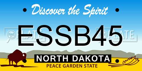 ESSB45 North Dakota License Plate