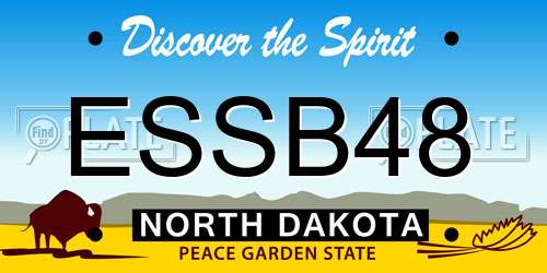 ESSB48 North Dakota License Plate