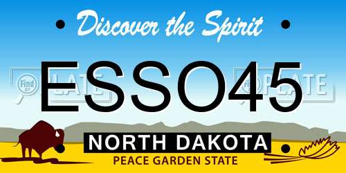 ESSO45 North Dakota License Plate