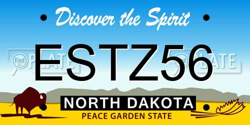 ESTZ56 North Dakota License Plate