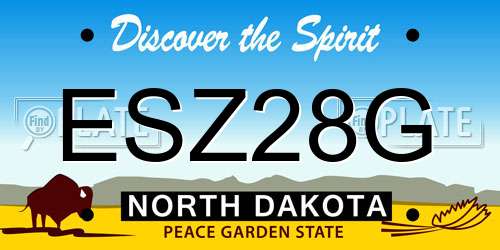 ESZ28G North Dakota License Plate
