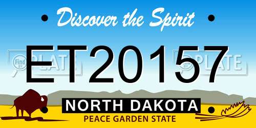 ET20157 North Dakota License Plate