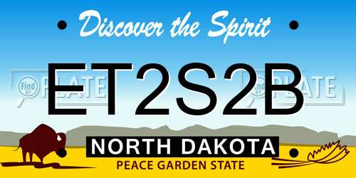 ET2S2B North Dakota License Plate
