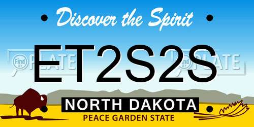 ET2S2S North Dakota License Plate