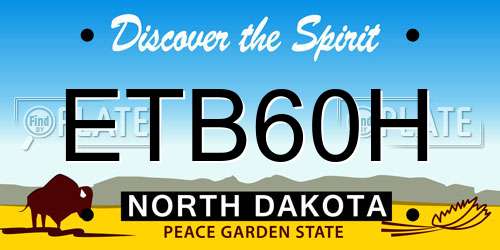ETB60H North Dakota License Plate