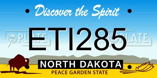 ETI285 North Dakota License Plate