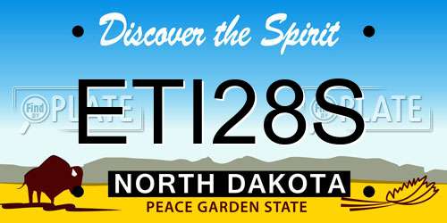 ETI28S North Dakota License Plate