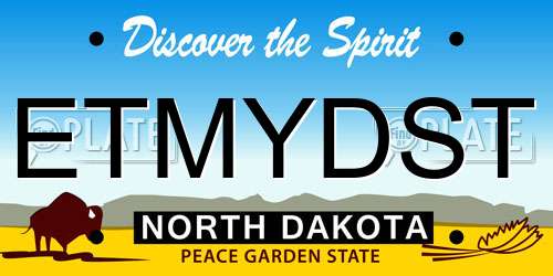 ETMYDST North Dakota License Plate