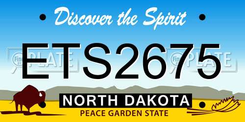 ETS2675 North Dakota License Plate