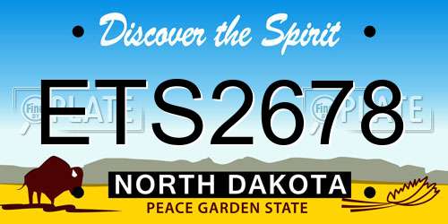 ETS2678 North Dakota License Plate