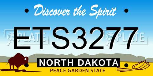 ETS3277 North Dakota License Plate