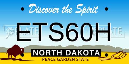 ETS60H North Dakota License Plate