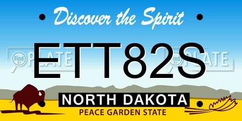 ETT82S North Dakota License Plate