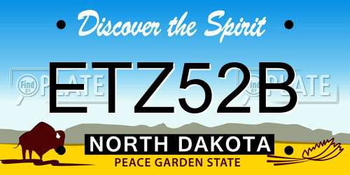 ETZ52B North Dakota License Plate
