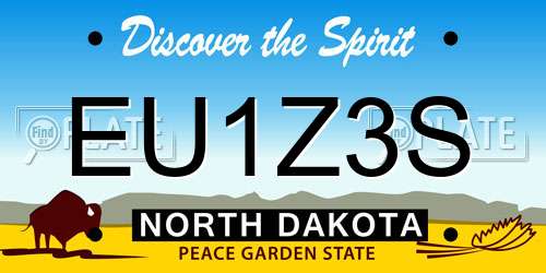 EU1Z3S North Dakota License Plate