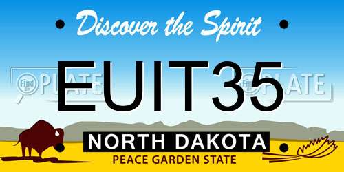 EUIT35 North Dakota License Plate
