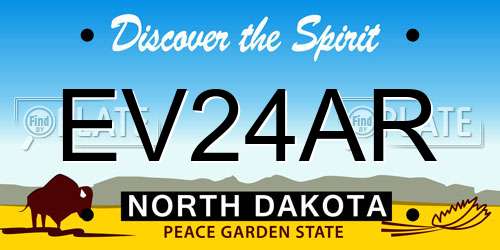 EV24AR North Dakota License Plate