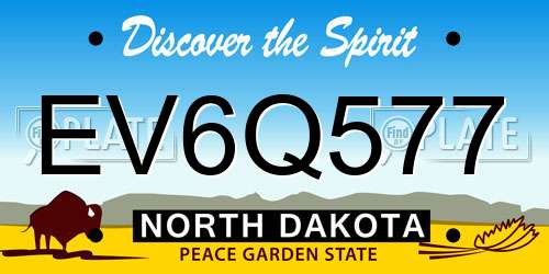 EV6Q577 North Dakota License Plate