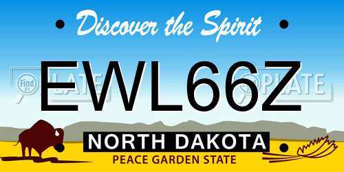 EWL66Z North Dakota License Plate