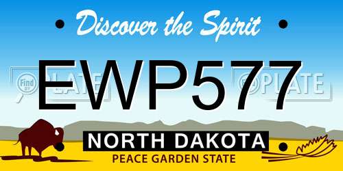 EWP577 North Dakota License Plate