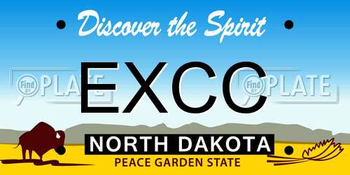 EXCC North Dakota License Plate