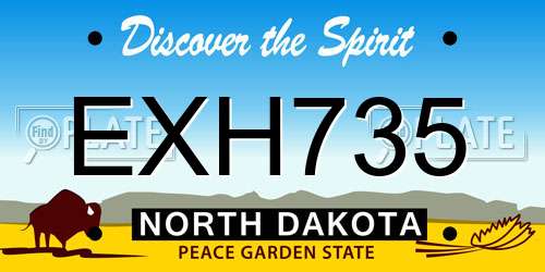 EXH735 North Dakota License Plate