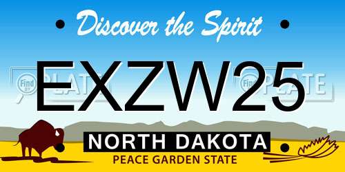 EXZW25 North Dakota License Plate