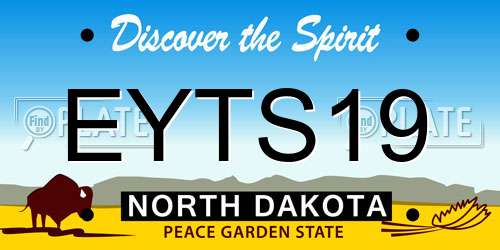 EYTS19 North Dakota License Plate