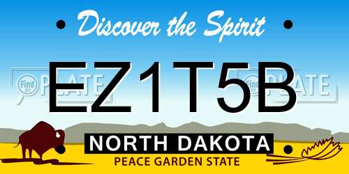 EZ1T5B North Dakota License Plate