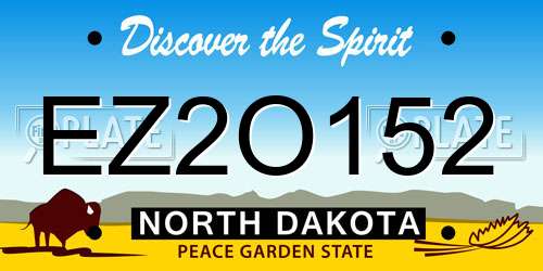 EZ2O152 North Dakota License Plate